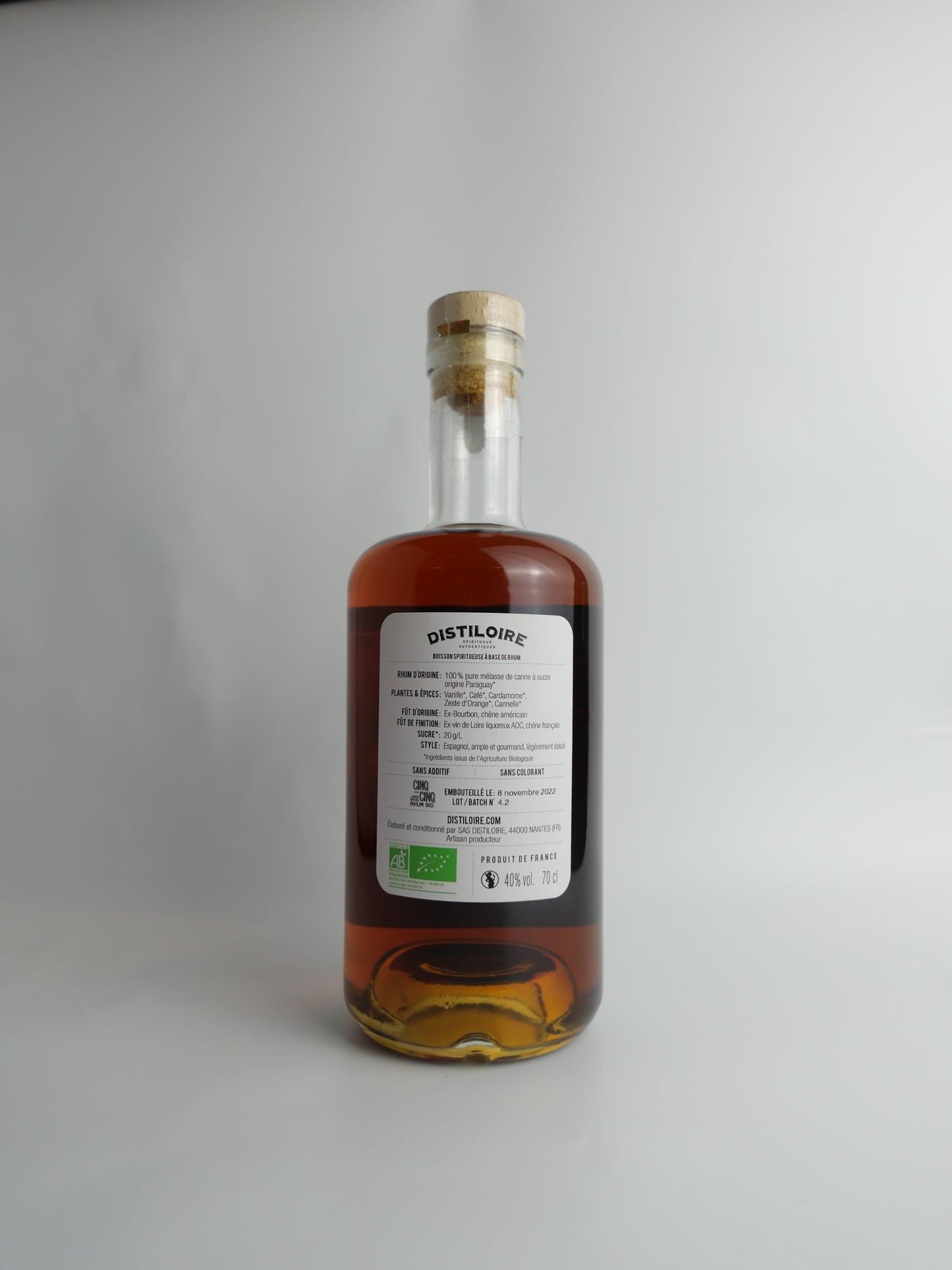 Rhum Spiced - 0,7L - Distiloire